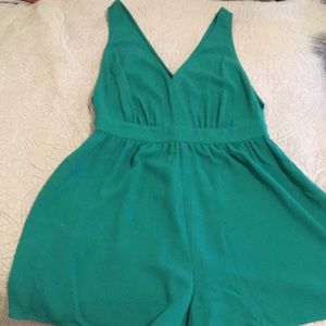 Emerald green romper